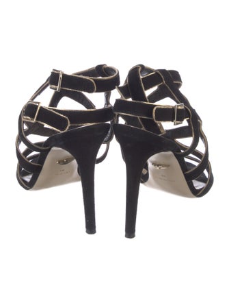 Diane von Furstenberg Suede Printed Slingback Sandals