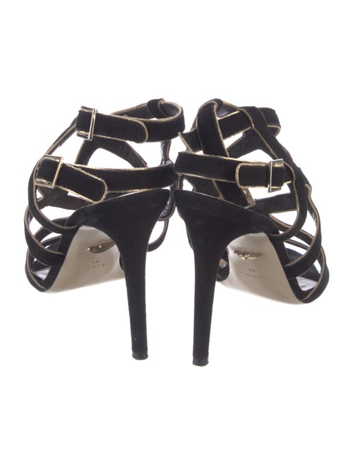 Diane von Furstenberg Suede Printed Slingback Sandals