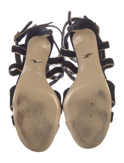 Diane von Furstenberg Suede Printed Slingback Sandals