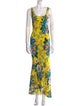 Diane von Furstenberg Floral Print Long Dress