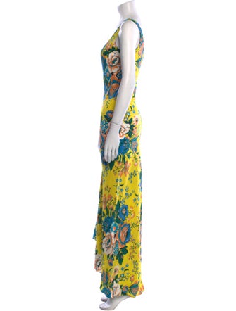 Diane von Furstenberg Floral Print Long Dress