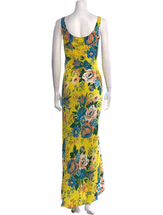 Diane von Furstenberg Floral Print Long Dress