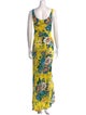 Diane von Furstenberg Floral Print Long Dress