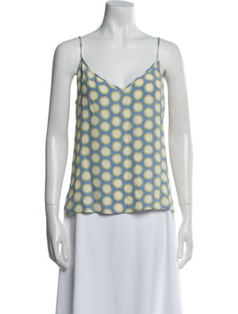 Diane von Furstenberg Printed V-Neck Top