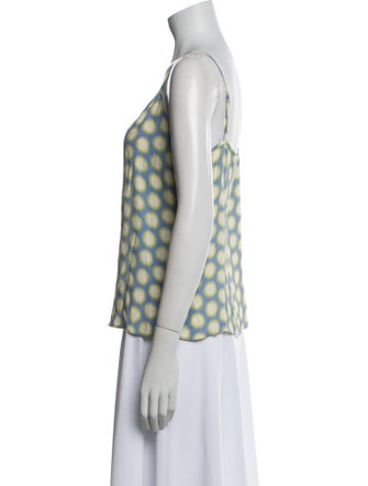 Diane von Furstenberg Printed V-Neck Top