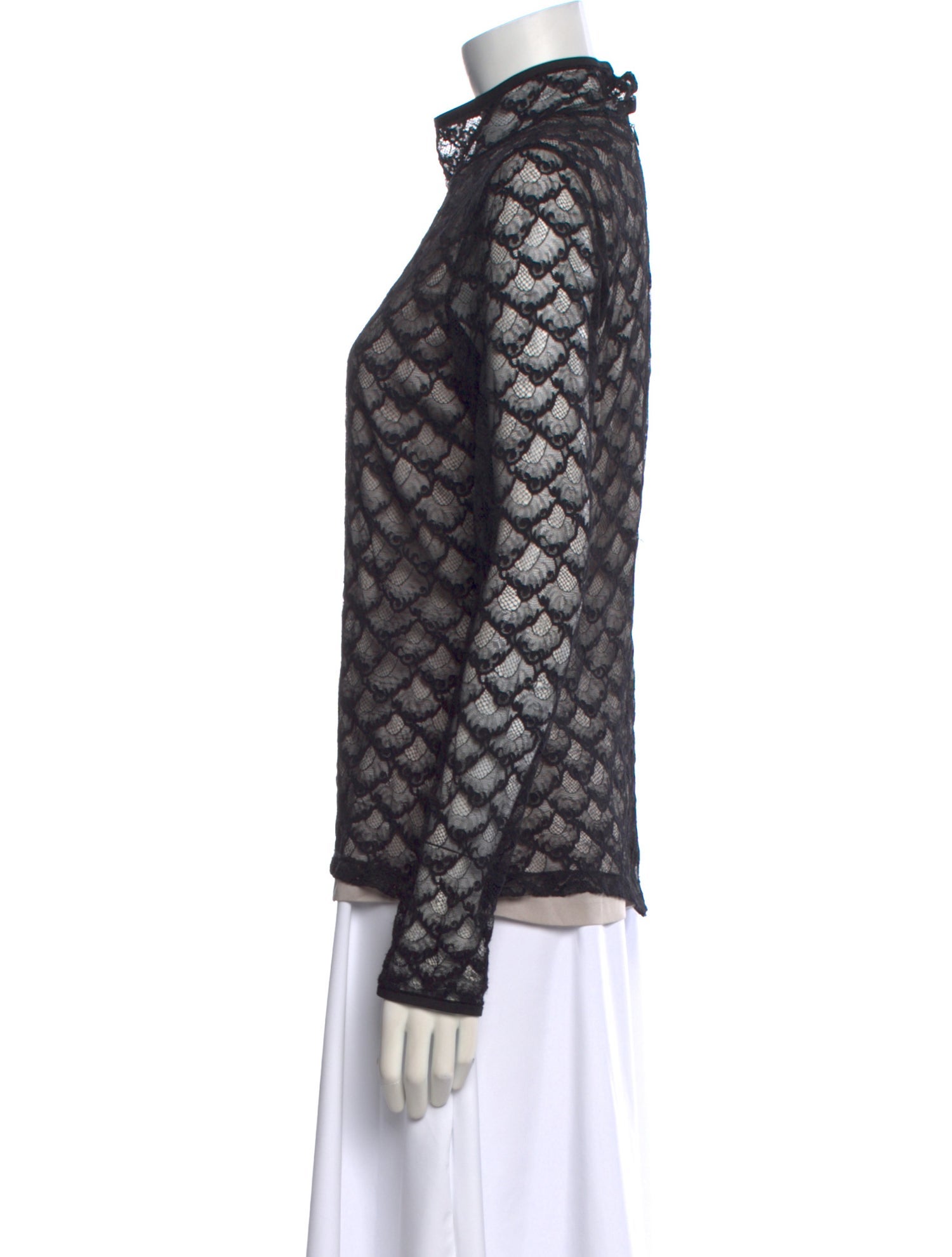 Diane von Furstenberg Printed Mock Neck Sweatshirt