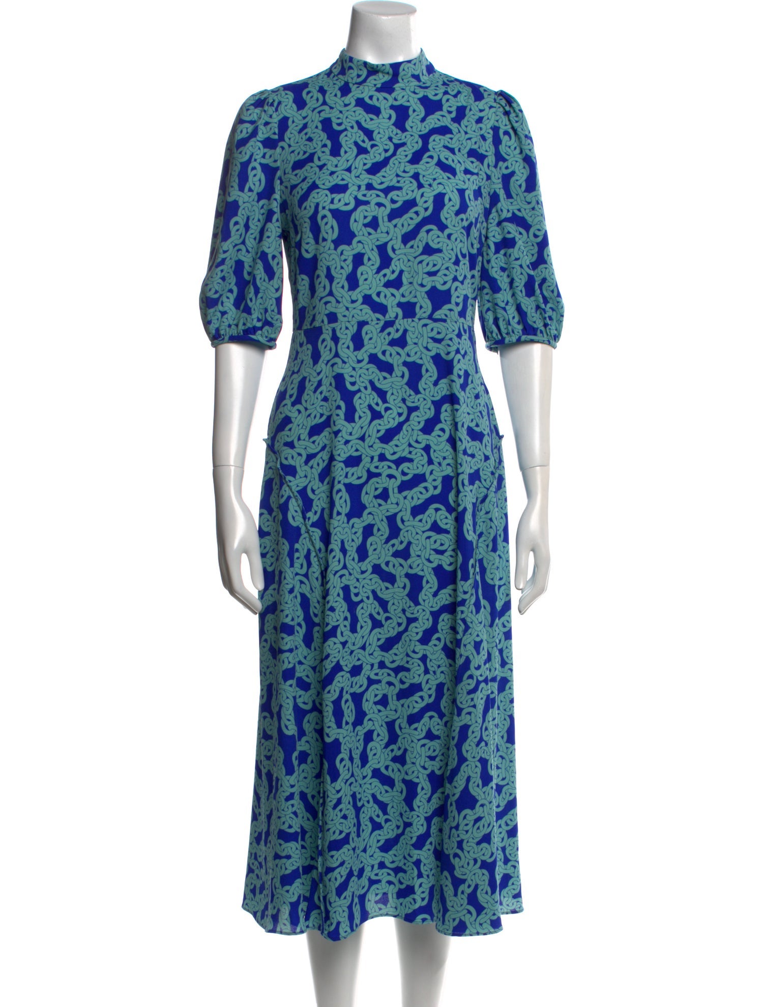 Diane von Furstenberg Printed Midi Length Dress