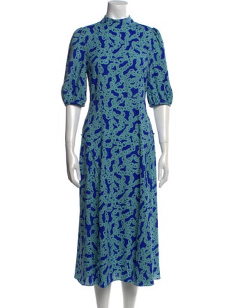 Diane von Furstenberg Printed Midi Length Dress