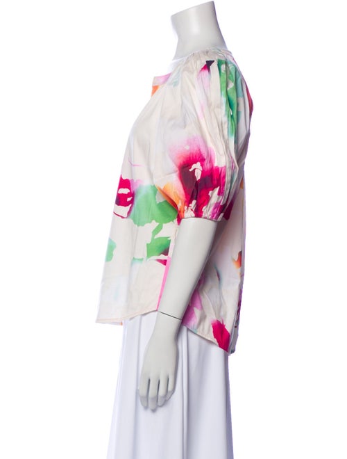 Diane von Furstenberg Tie-Dye Print V-Neck Blouse