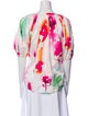Diane von Furstenberg Tie-Dye Print V-Neck Blouse