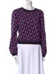 Diane von Furstenberg Printed Crew Neck Sweater