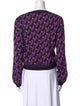 Diane von Furstenberg Printed Crew Neck Sweater