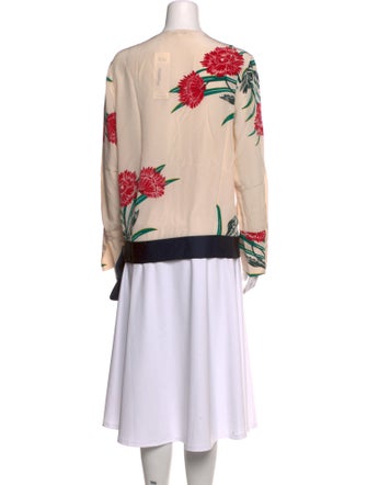 Diane von Furstenberg Silk Floral Print Blouse
