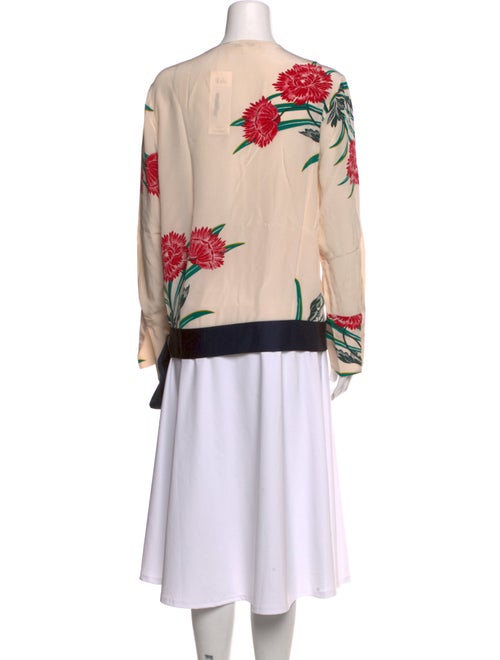 Diane von Furstenberg Silk Floral Print Blouse
