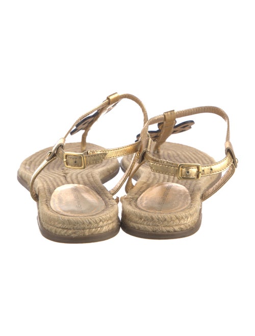 Diane von Furstenberg Leather T-Strap Sandals