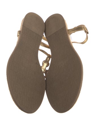 Diane von Furstenberg Leather T-Strap Sandals