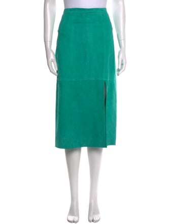Diane von Furstenberg Suede Midi Length Skirt