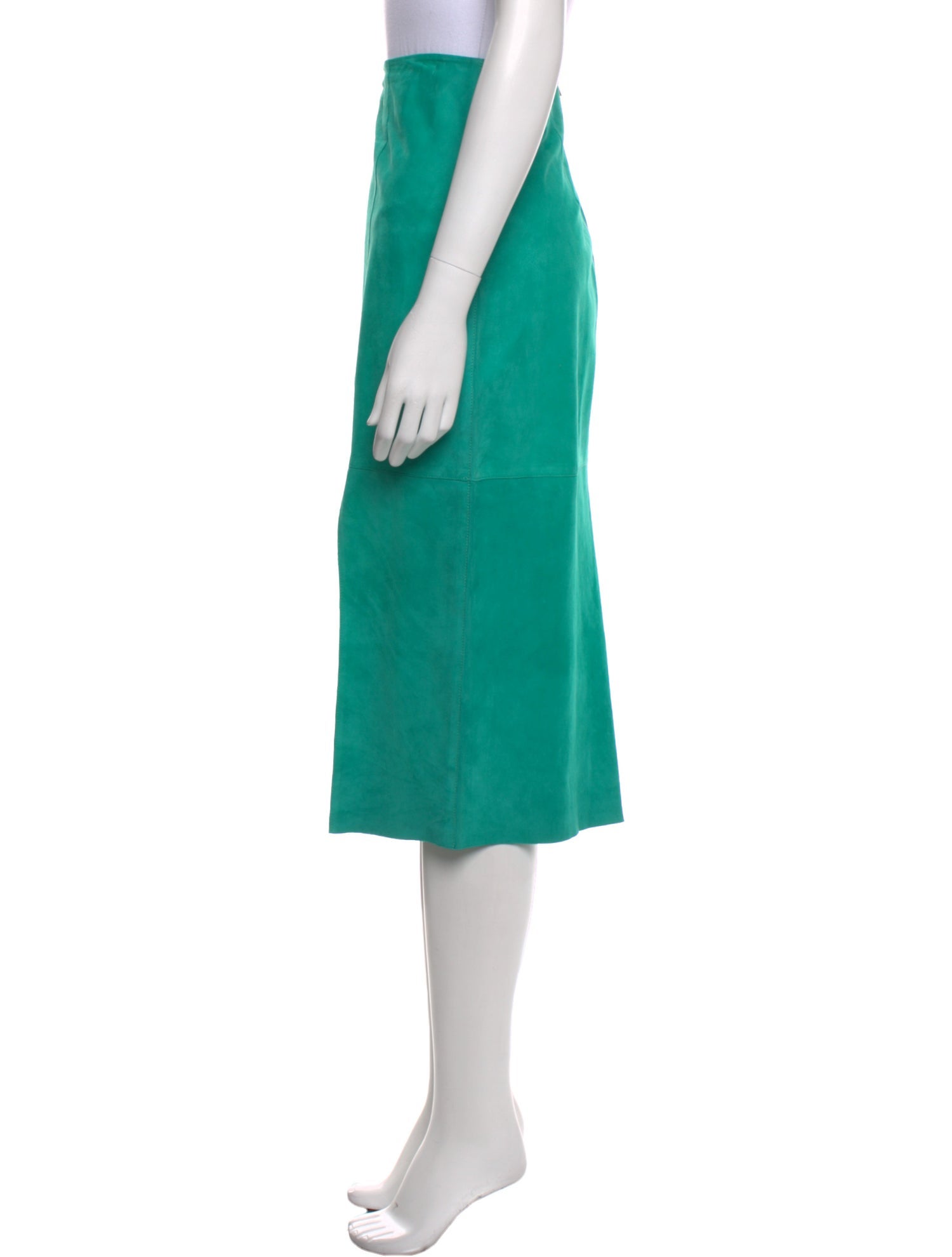 Diane von Furstenberg Suede Midi Length Skirt