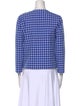 Diane von Furstenberg Plaid Print Crew Neck Crop Top