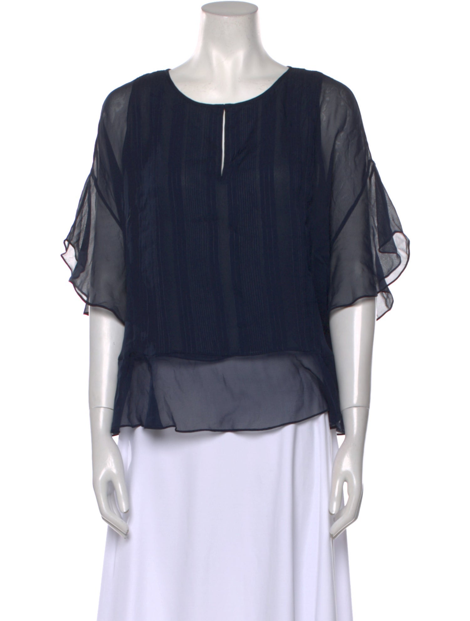 Diane von Furstenberg Silk Scoop Neck Blouse