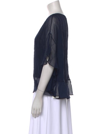 Diane von Furstenberg Silk Scoop Neck Blouse