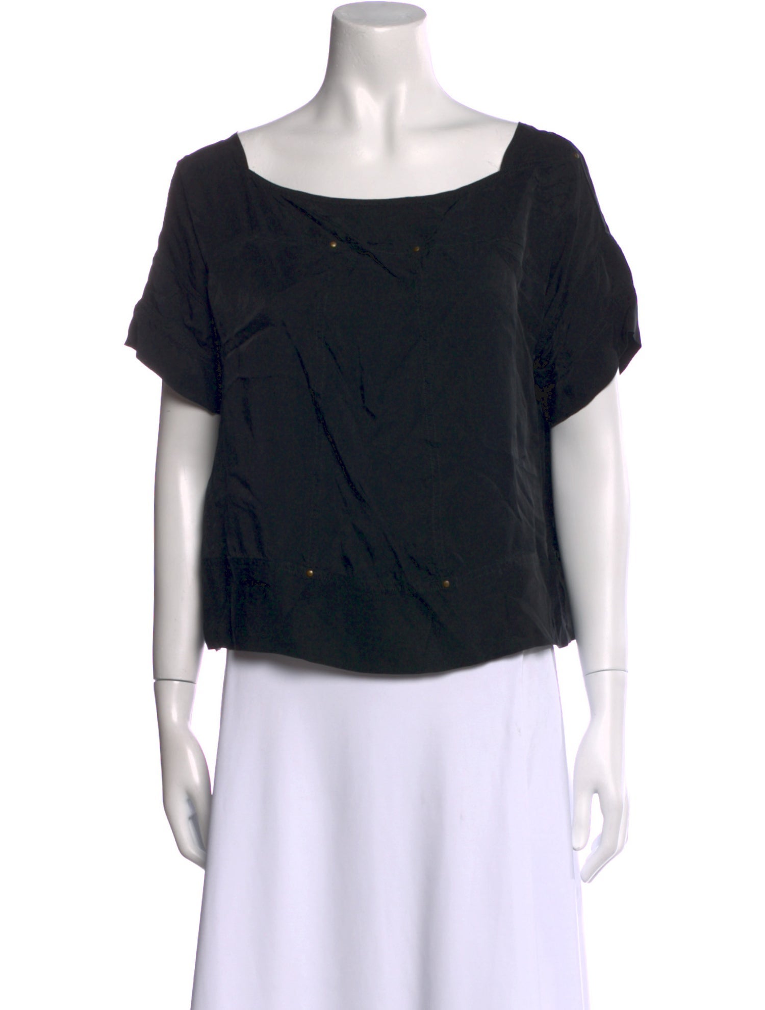Diane von Furstenberg Square Neckline Short Sleeve Blouse
