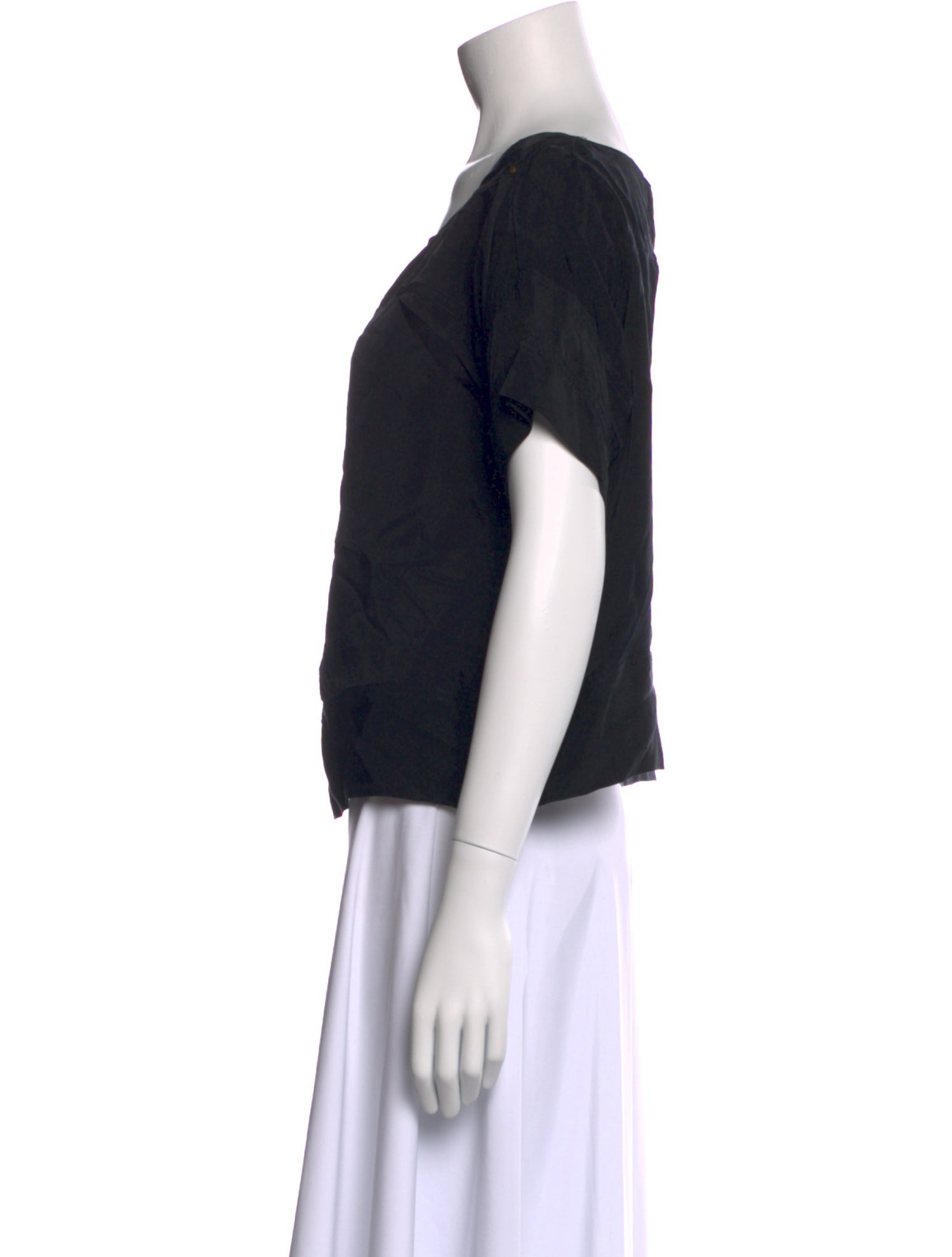 Diane von Furstenberg Square Neckline Short Sleeve Blouse