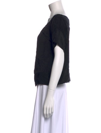 Diane von Furstenberg Square Neckline Short Sleeve Blouse