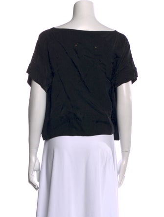 Diane von Furstenberg Square Neckline Short Sleeve Blouse