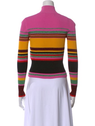 Diane von Furstenberg Striped Turtleneck Top