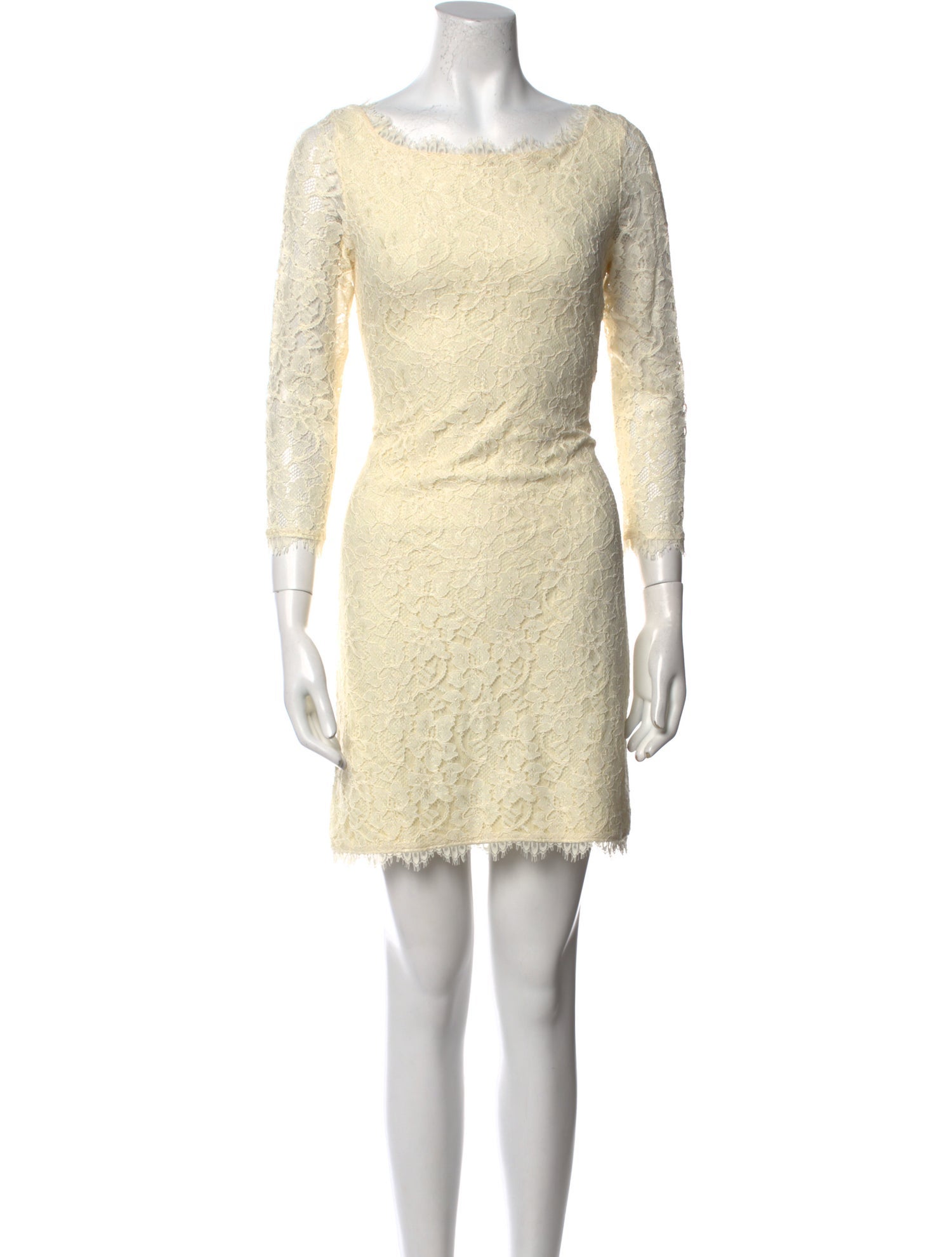 Diane von Furstenberg Bateau Neckline Mini Dress