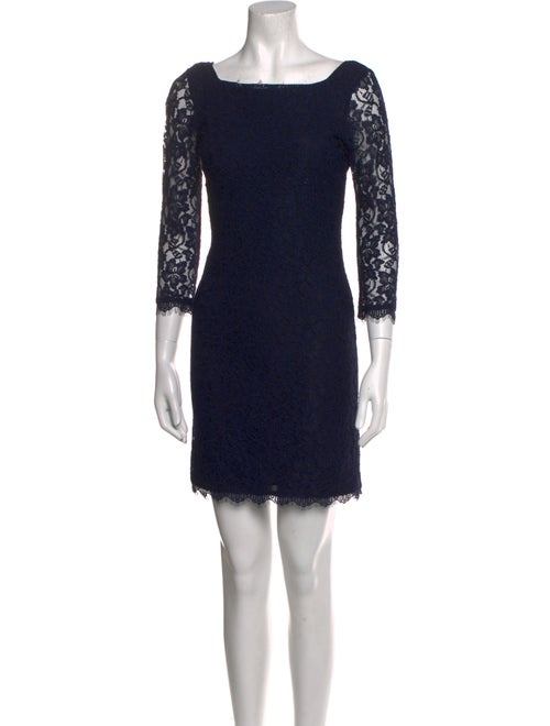 Diane von Furstenberg Lace Pattern Mini Dress