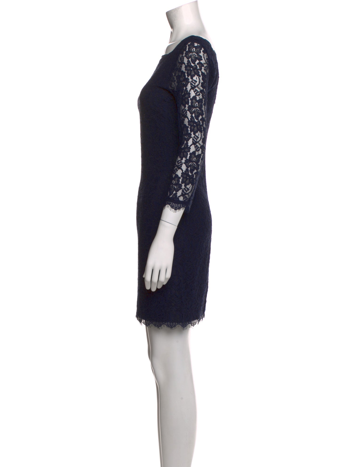 Diane von Furstenberg Lace Pattern Mini Dress