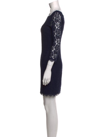 Diane von Furstenberg Lace Pattern Mini Dress