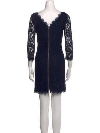Diane von Furstenberg Lace Pattern Mini Dress