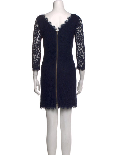 Diane von Furstenberg Lace Pattern Mini Dress