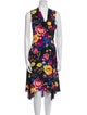 Diane von Furstenberg Floral Print Midi Length Dress