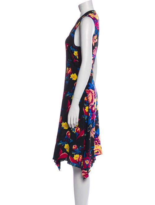Diane von Furstenberg Floral Print Midi Length Dress