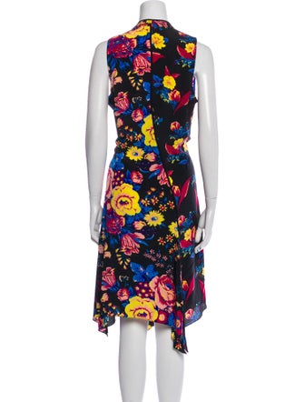 Diane von Furstenberg Floral Print Midi Length Dress
