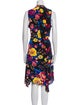Diane von Furstenberg Floral Print Midi Length Dress