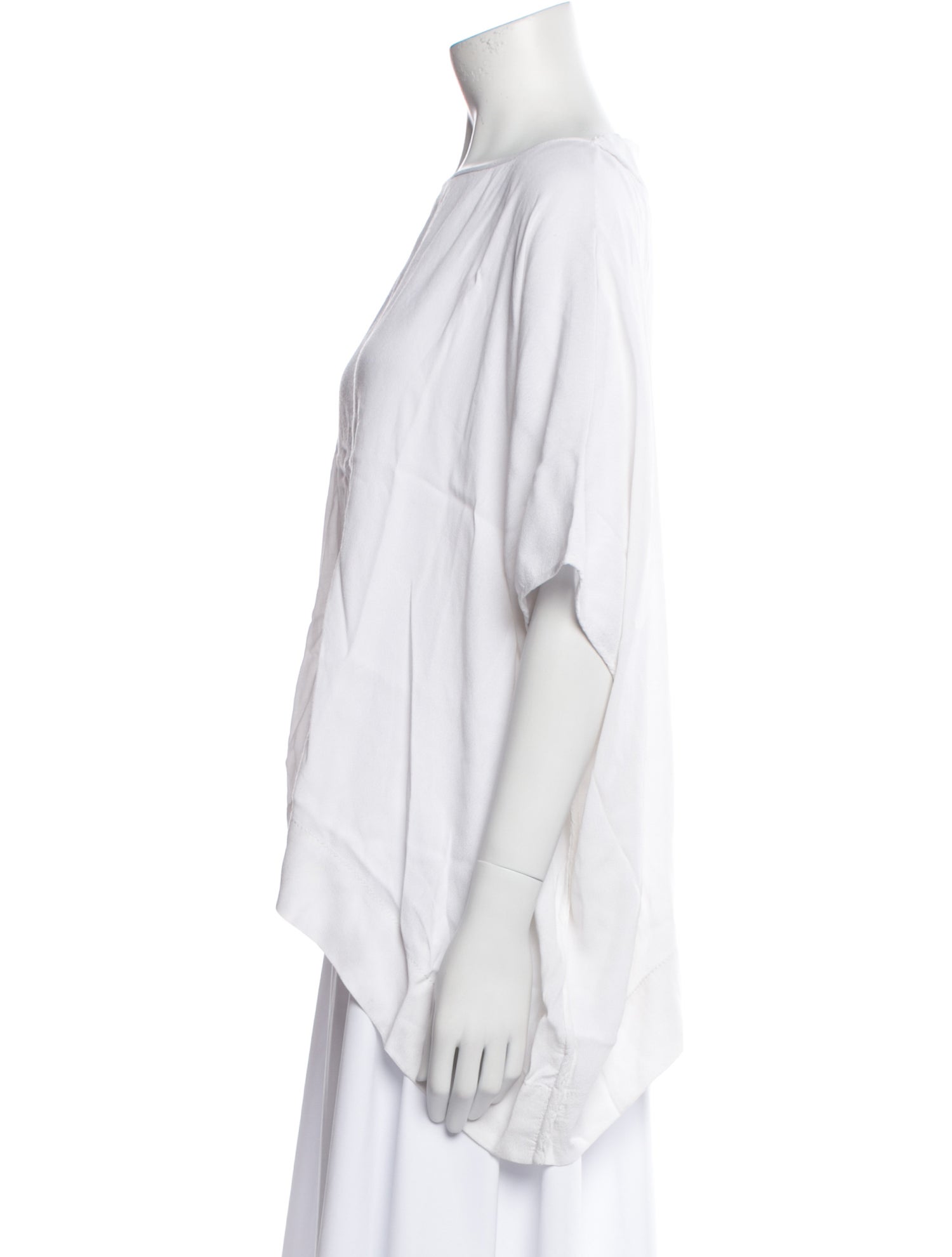 Diane von Furstenberg Bateau Neckline Short Sleeve Blouse