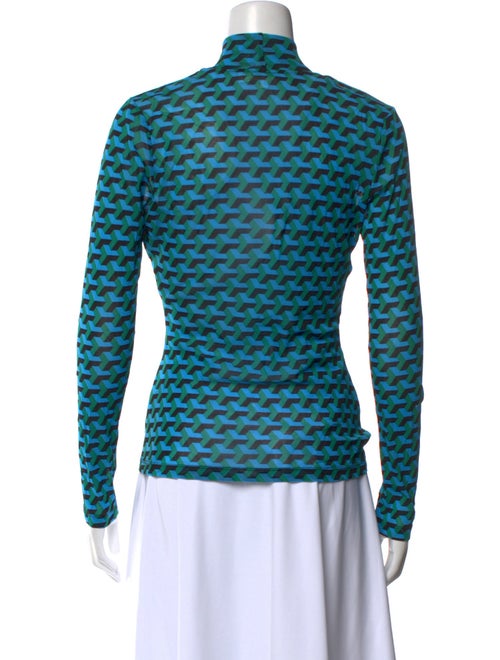 Diane von Furstenberg Printed Mock Neck Top