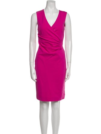 Diane von Furstenberg V-Neck Knee-Length Dress