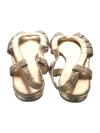 Diane von Furstenberg Leather Animal Print Slingback Flats