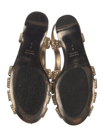 Diane von Furstenberg Leather Animal Print Slingback Flats