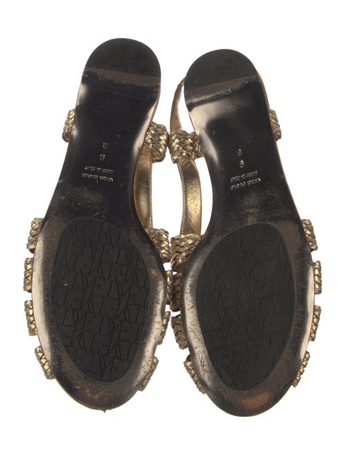 Diane von Furstenberg Leather Animal Print Slingback Flats