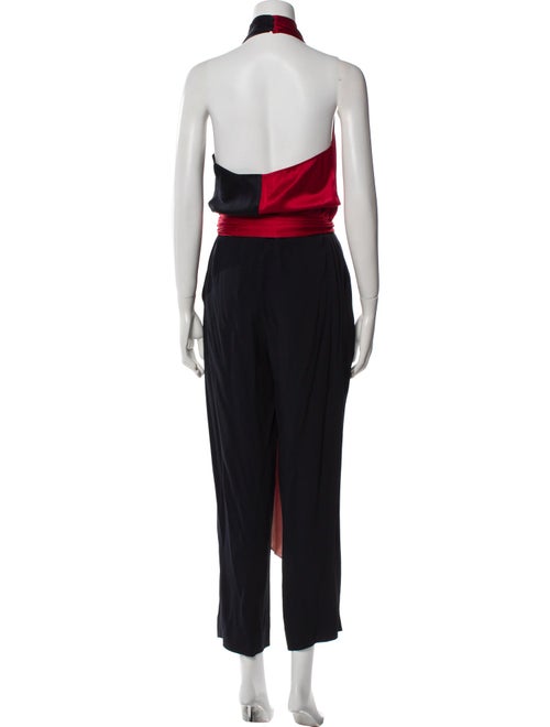 Diane von Furstenberg Colorblock Pattern Halterneck Jumpsuit