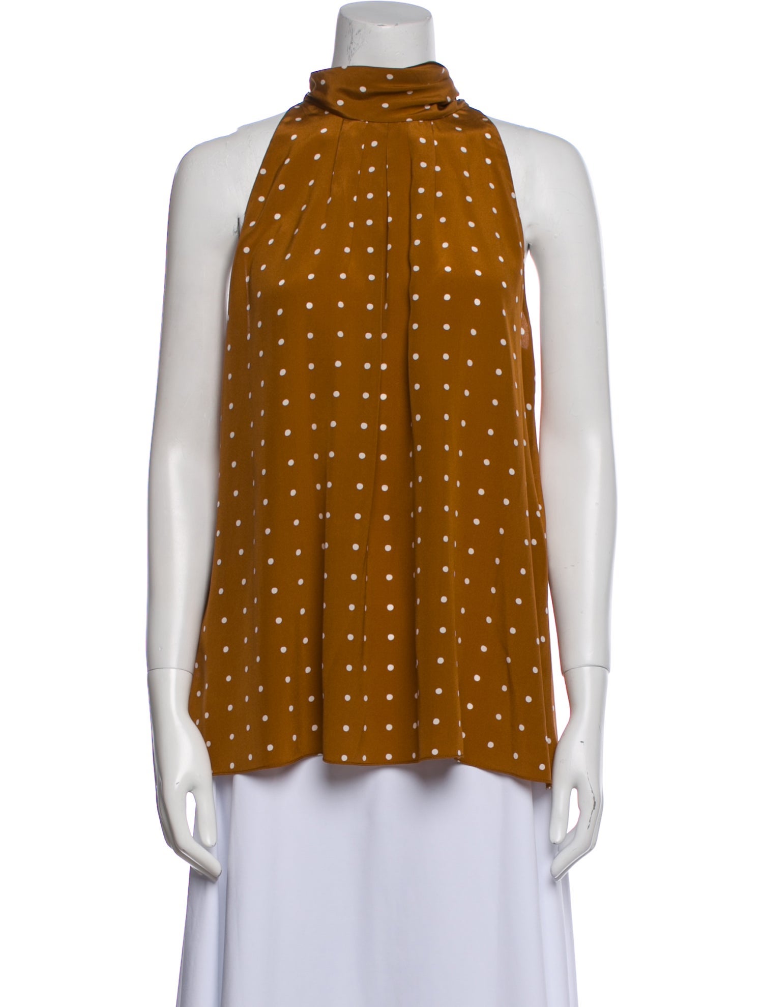 Diane von Furstenberg Silk Polka Dot Print Blouse