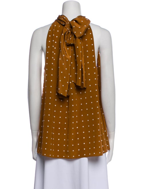 Diane von Furstenberg Silk Polka Dot Print Blouse