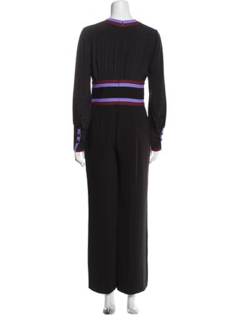 Diane von Furstenberg Silk V-Neck Jumpsuit